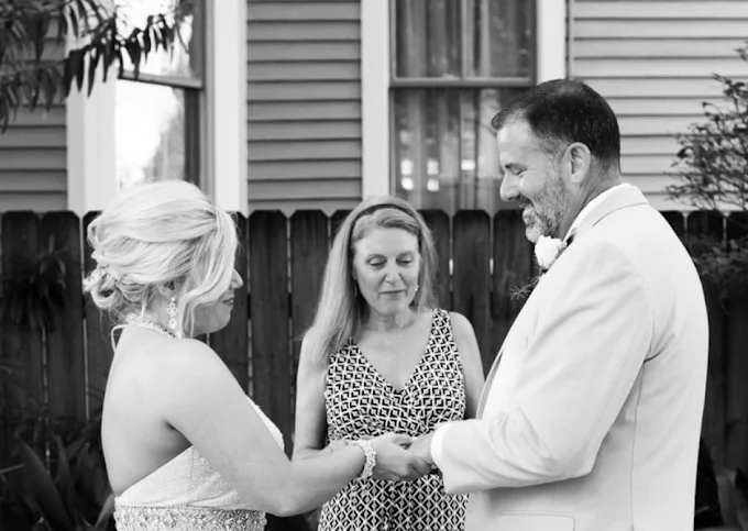 Couple celebrating their New Orleans wedding